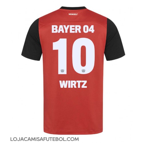 Camisa de Futebol Bayer Leverkusen Florian Wirtz #10 Equipamento Principal 2024-25 Manga Curta